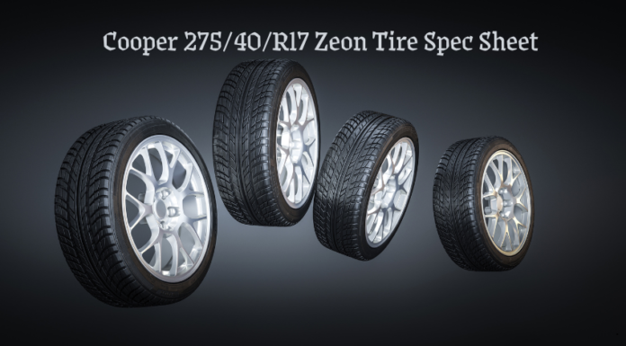 Cooper 275/40/R17 Zeon Tire Spec Sheet